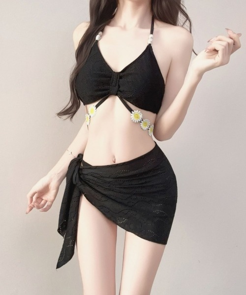 水着 ビキニ Y2K フェアリーグランジ gossip!ロサンゼルス 水着 「Y2Kガーリー」レトロ フラワー 3点セット