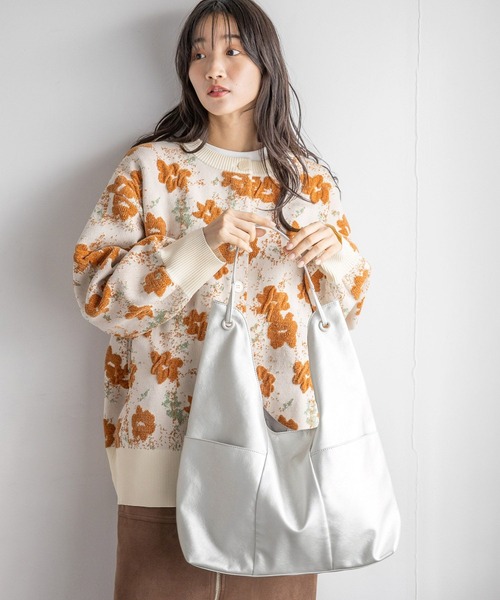 「LOWRYS FARM」 トートバッグ FREE シルバー レディース_画像8