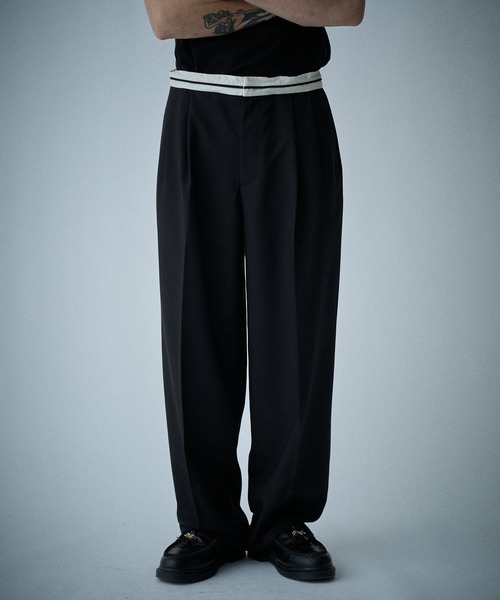 Hannibal ❣️スラックス型デニム生地パンツ❣️¥67.400–サイズ46❣️ THE BOLDMAN ジーンズ Marbelt Slacks / マーベルトスラックス メンズ
