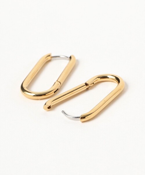 Ray BEAMS（レイ ビームス） フープ ピアス ステンレス ロング