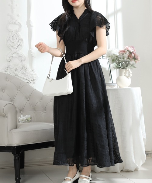 「Lace Ladies」 半袖ワンピース FREE ブラック レディース_画像9