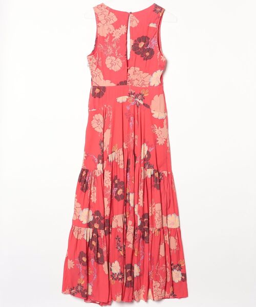 花柄ノースリーブワンピース フリーサイズ FREE PEOPLE（フリーピープル） 花柄ノースリーブワンピース - レッド