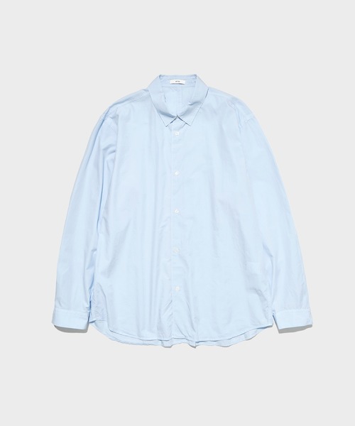 シャツ 「ATON / エイトン」SHRINK COTTON LAWN OVERSIZED SHIRT メンズの画像