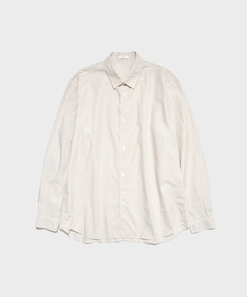 シャツ 「ATON / エイトン」SHRINK COTTON LAWN OVERSIZED SHIRT メンズの画像