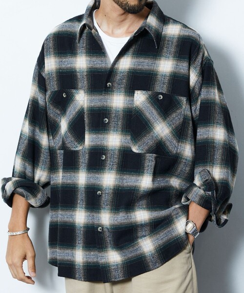 ガンバ大阪　フリークスストア　FREAK’S STORE　長袖シャツ　おまけ付 FREAK'S STORE（フリークスストア） 長袖シャツ MEDIUM グリーン