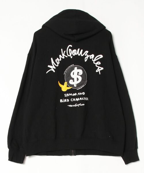 Mark Gonzales（マークゴンザレス） ジップアップパーカー L ブラック