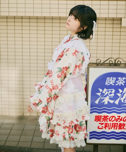 kutir（クティール） 浴衣 「クティールとレトロ」セット着用可フリル