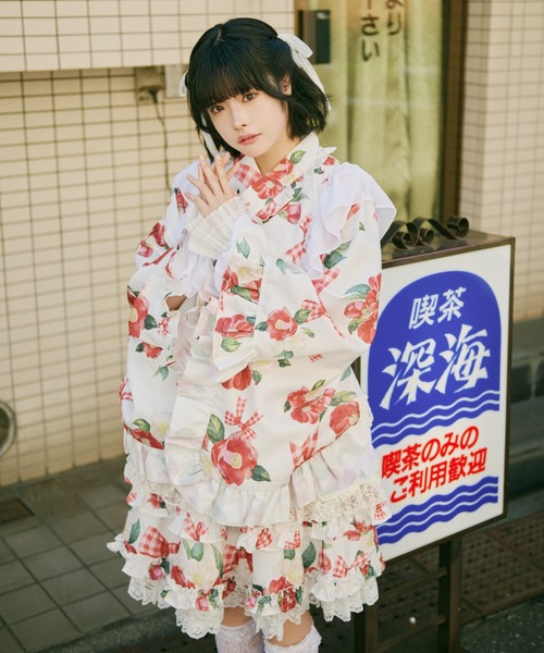 kutir（クティール） 浴衣 「クティールとレトロ」セット着用可フリル