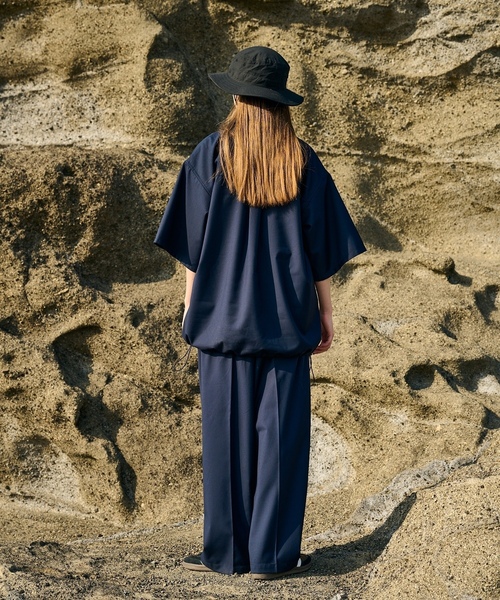 「WETTEMPT」 半袖シャツ SMALL ネイビー メンズ_画像6