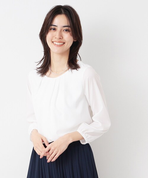 「Dessin」 長袖ブラウス 03 ホワイト レディース_画像7