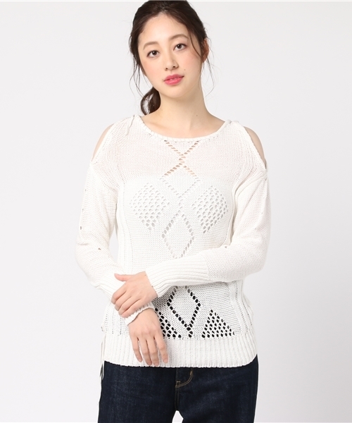 ニット セーター KMRii「ケムリ」　OpenShouldeDorminoKN レディース