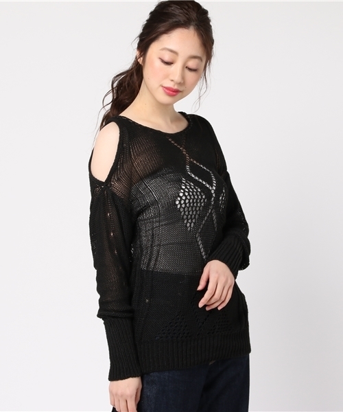 KMRii（ケムリ） ニット セーター OpenShouldeDorminoKN レディース 