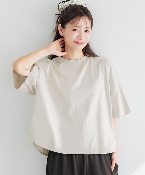 coca（コカ） tシャツ ＼新色追加／ビックシルエット5分袖テールカット