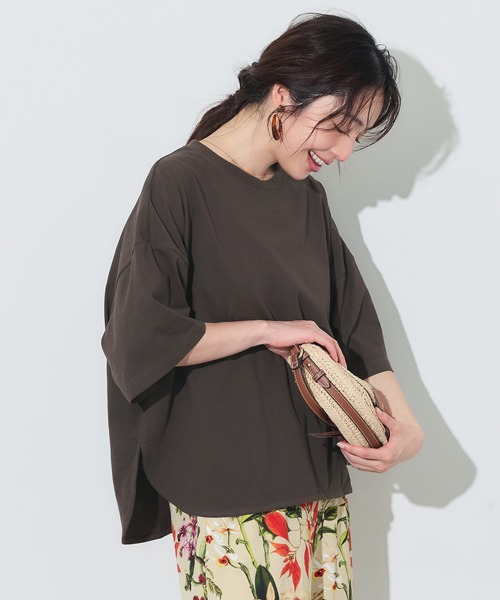 coca（コカ） tシャツ ＼新色追加／ビックシルエット5分袖テールカット 