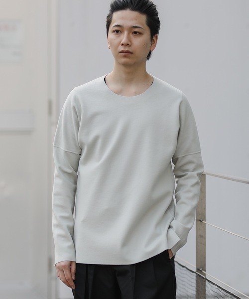 ATTACHMENT（アタッチメント） ニット MELTON JERSEY CREWNECK LOOSE 