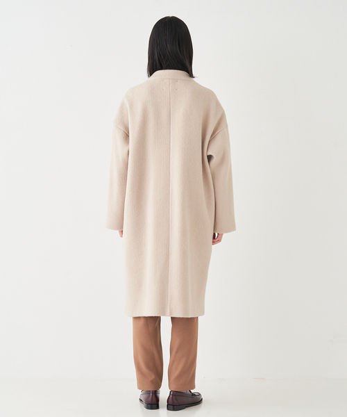 モヘヤ混 シャギーノーカラーコート レディース : 68547104 : ZOZOTOWN 