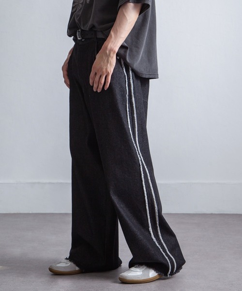 Nilway（ニルウェイ） ジーンズ センターフリンジ カットオフデニム