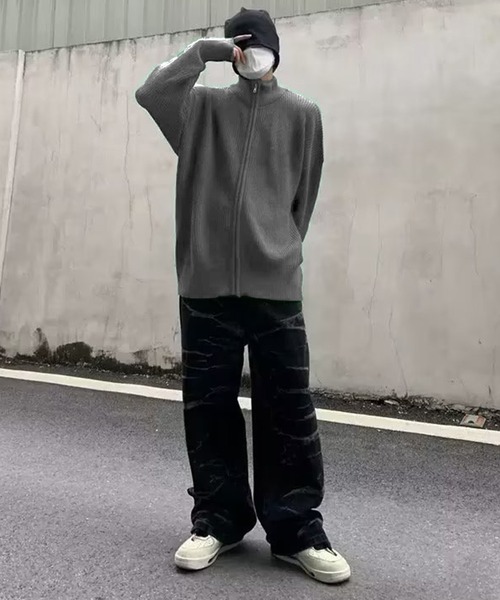 SETUP7 ニット セーター 「SETUP7」ハイネックフルジップニット