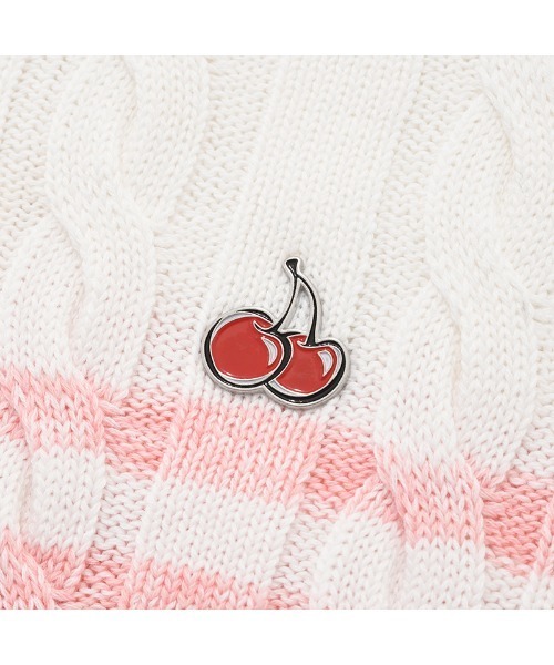 カーディガン KIRSH CHERRY COLOR COMBINATION KNIT ZIP UP CARDIGAN/キルシーチェリーカラーニットジッ カーディガン KIRSH CHERRY COLOR COMBINATION KNIT ZIP UP