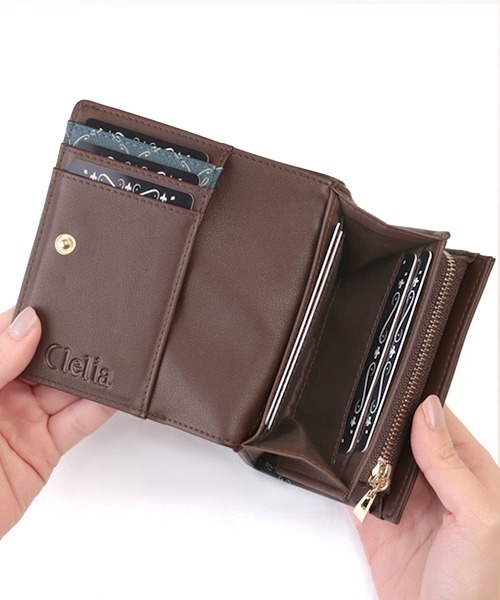 Clelia 財布 「Belle/ベェル」二つ折り財布 レディース Clelia 財布 「Belle/ベェル」二つ折り財布 レディース