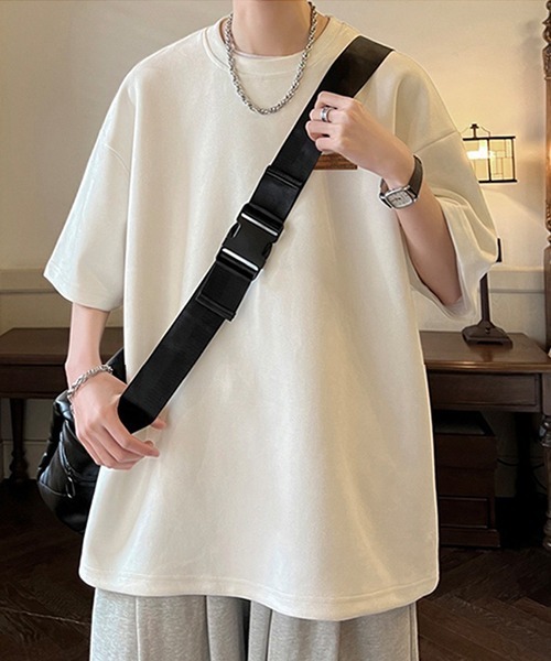 SEN TOKYO tシャツ ルーズな着こなしが叶う。五分袖ラウンド