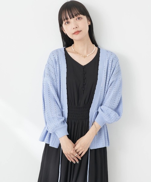 104 透かしあみカーディガン カーディガン｜キッズ服(女の子用) 100cm~