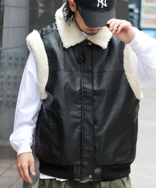 【入手困難モデル】シヴァ SIVA★本革★変形レザーベスト ジレ 黒 春夏秋冬 本革 ベスト メンズ レザーベスト ラム革 ジレベスト ベスト