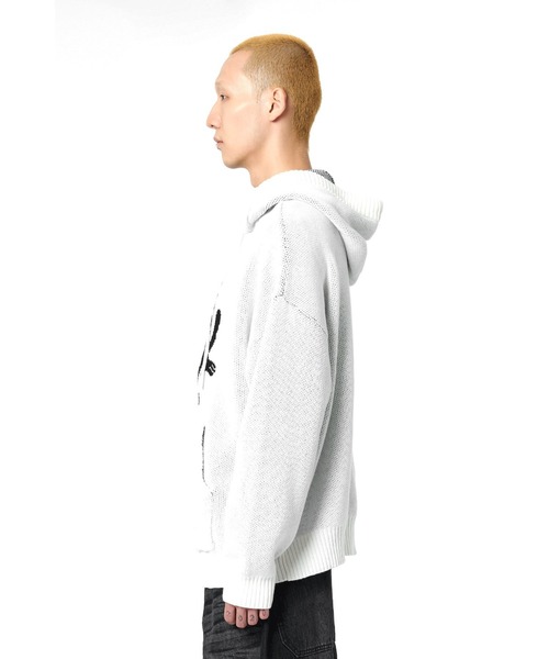 OY（オーワイ） パーカー 「OY/オーワイ」BLACK CAT KNIT HOODIE