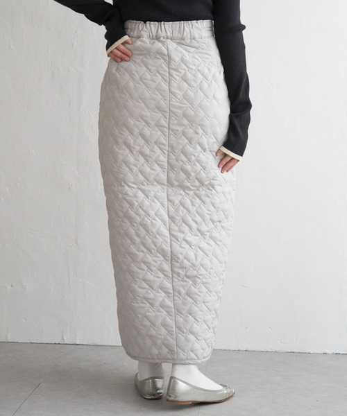 VENCE EXCHANGE スカート ハートキルトダブルジップタイトスカート