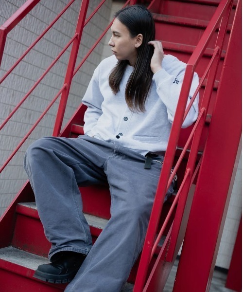 カーディガン gibous/ギボス/別注スウェットカーディガン（クルーネック） レディース メンズ L.H.P カーディガン gibous/ギボス/別注スウェットカーディガン