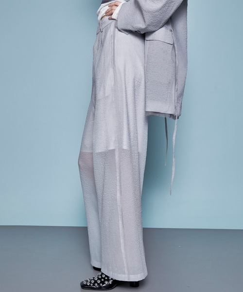 MAISON SPECIAL（メゾンスペシャル） パンツ Side Line Sheer Pants