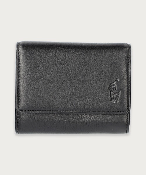 『POLO RALPH LAUREN』ペブルレザーウォレット POLO RALPH LAUREN 財布 ソフトシュリンクレザー ビルフォールド