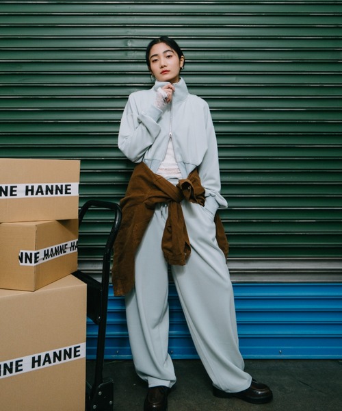 スウェットパンツ ジャージ Wウエストジャージパンツ レディース | HANNE | 02