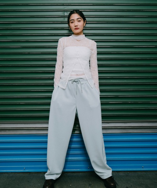 スウェットパンツ ジャージ Wウエストジャージパンツ レディース | HANNE | 06