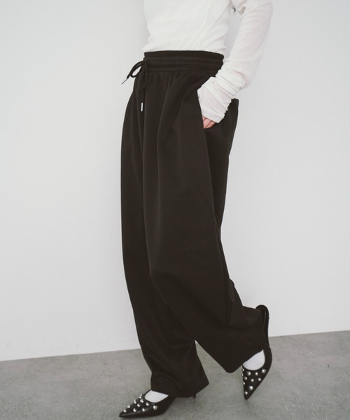 スウェットパンツ ジャージ Wウエストジャージパンツ レディース | HANNE | 18