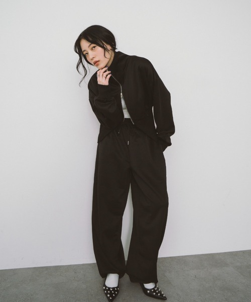 スウェットパンツ ジャージ Wウエストジャージパンツ レディース | HANNE | 19