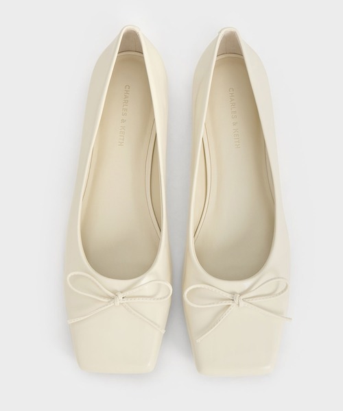 CHARLES ＆ KEITH バレエシューズ パンプス スクエアトゥボウ