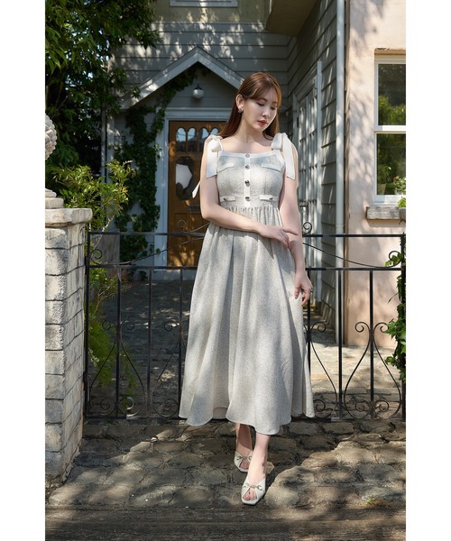 ワンピース Verona Tweed Long Dressの画像
