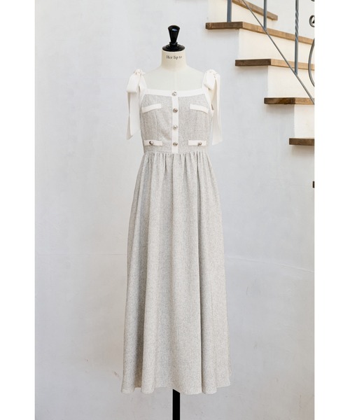 ワンピース Verona Tweed Long Dressの画像