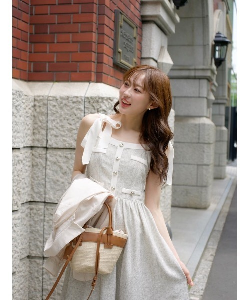 ワンピース Verona Tweed Long Dressの画像