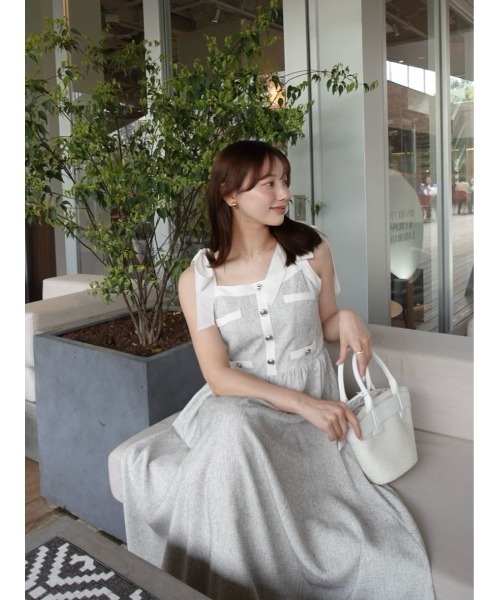 ワンピース Verona Tweed Long Dressの画像