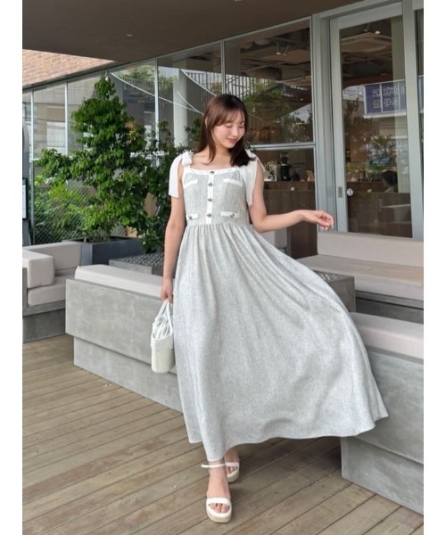 ワンピース Verona Tweed Long Dressの画像