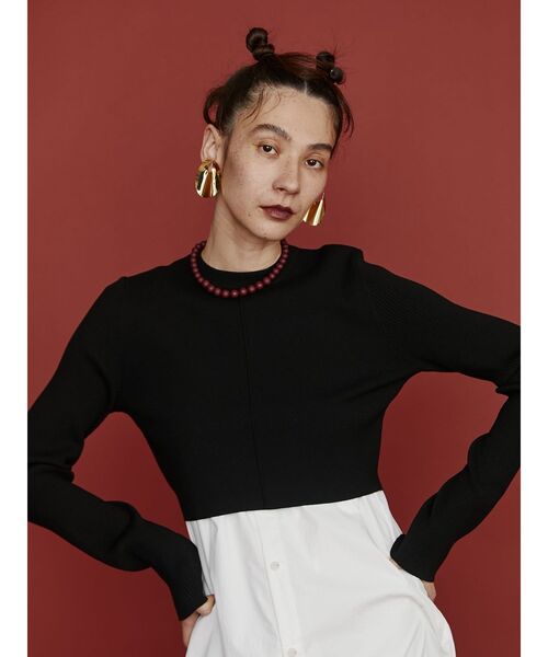 un3d SHORT KT TOP ショートニットトップ UN3D. ニット セーター SHORT KT TOP / ショートニットトップ