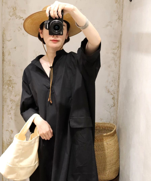 JOURNAL STANDARD LUXE ワンピース タイプクロス スタンドカラー 