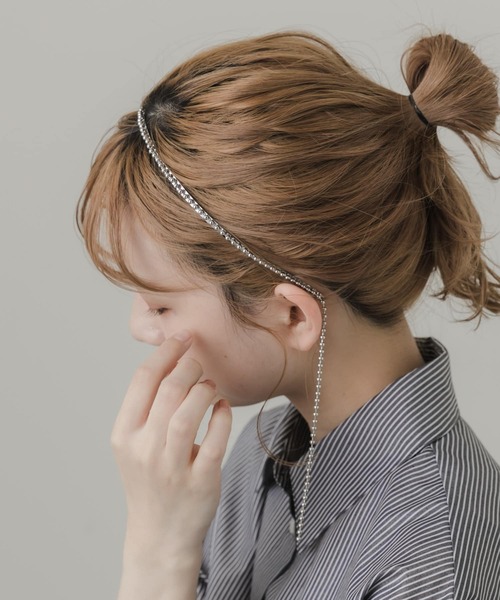 SMELLY（スメリー） カチューシャ サイドロングボールチェーン