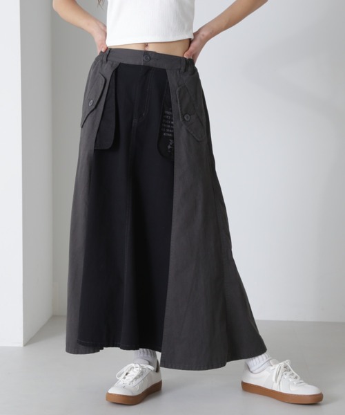 Avirex スカート AVIREX スカート MILITARY LAYERED LIKE SKIRT/ミリタリー