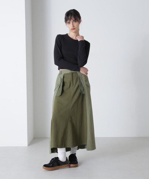 Avirex スカート AVIREX スカート MILITARY LAYERED LIKE SKIRT/ミリタリー
