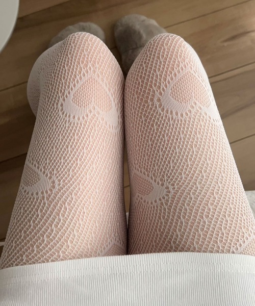 DearMyLoveRose（ディアマイラブローズ） タイツ 透かしハート柄タイツ