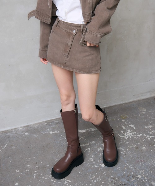 ENVYM（アンビー） ブーツ バックルエンジニアブーツ レディース