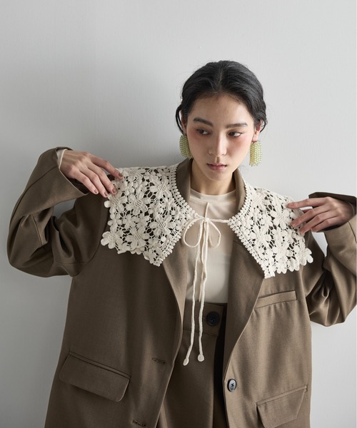 THE Yon つけ襟 付け襟 レースワイド付け襟 : ZOZOTOWN Yahoo!店